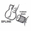 Wiper arm - Spline shaft attachment, stainless, three blade fitting options